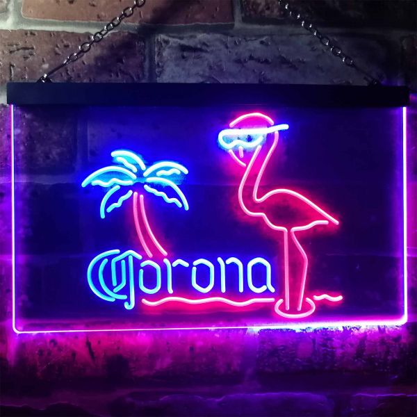 Corona - Flamingo Dual LED Neon Light Sign